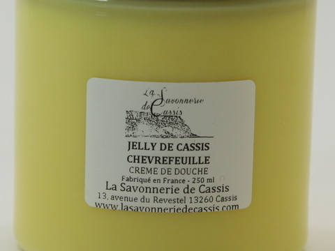 Jelly de Cassis Chèvrefeuille 250 : Crème de douche naturelle fabriqué main à Marseille